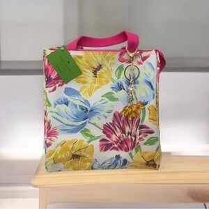 kate spade Floral Canvas Tote in Pink, Yellow, Blue